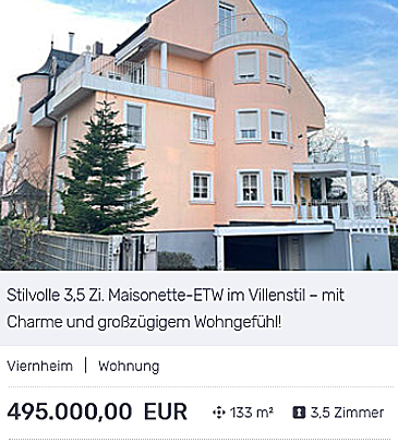 Slyderbild Maisonettewohnung Viernheim